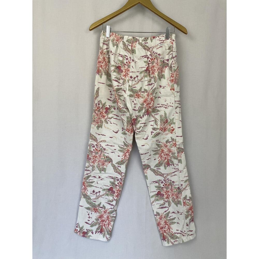 Mother Pants Womens 28 Aloha Floral The Springy Ankle Elastic Waist Cargo Beige - Picture 4 of 16